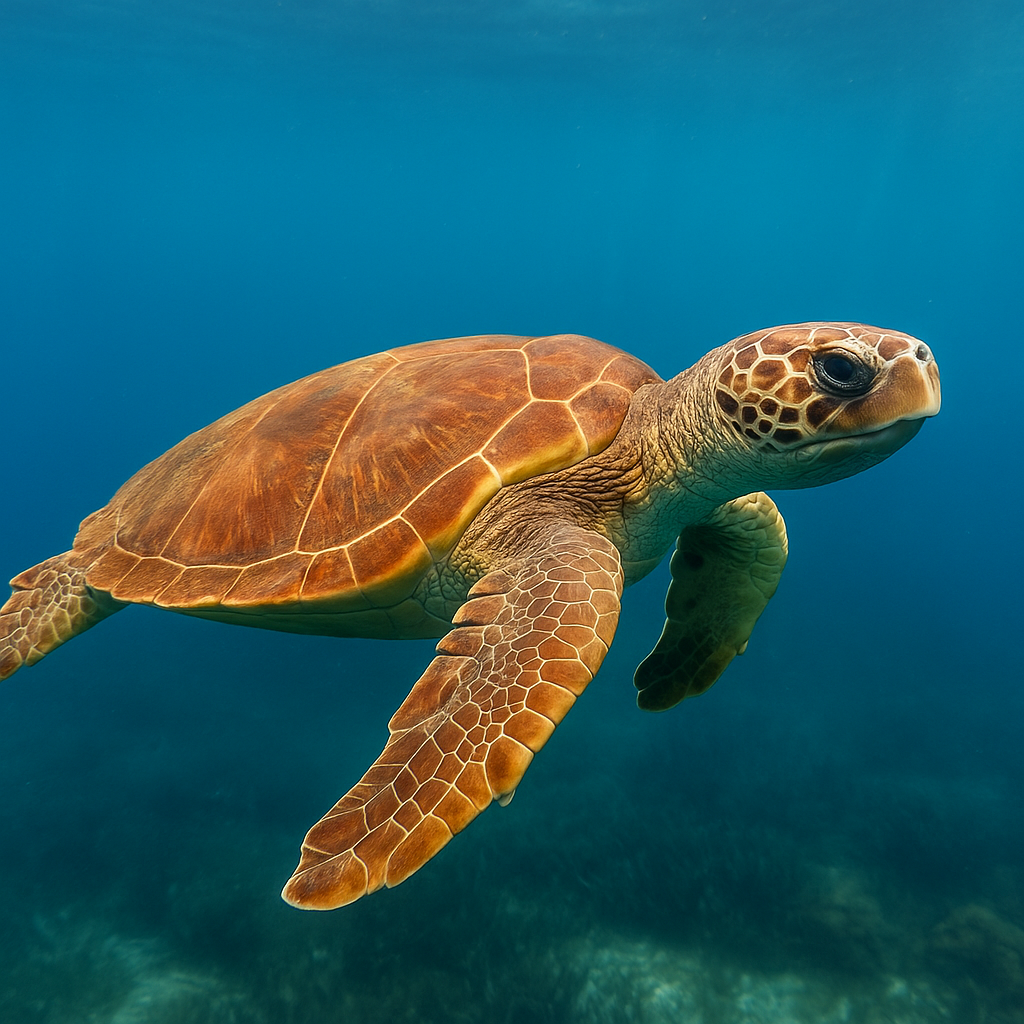 Marine sea turtle